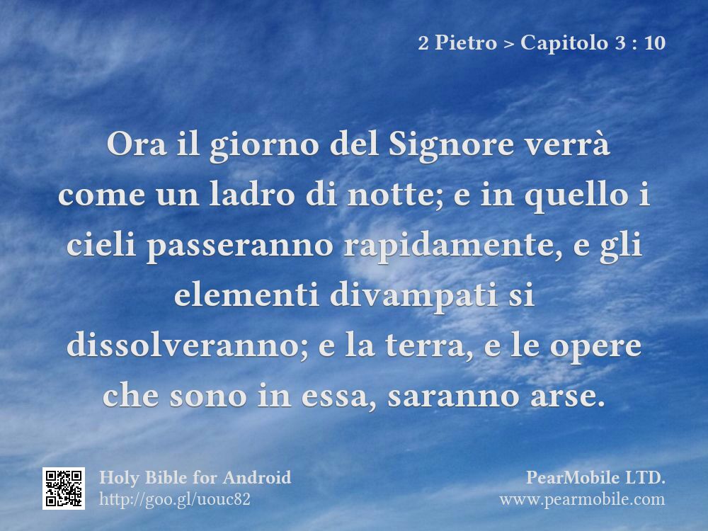 2 Pietro, Capitolo 3:10